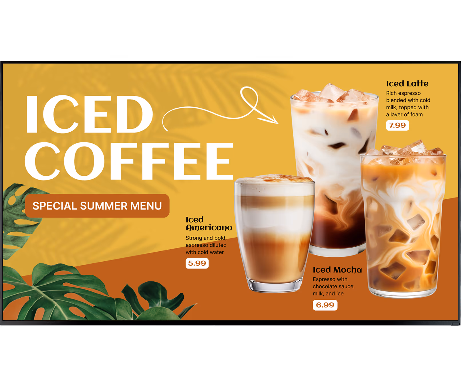 Third-party Integration Digital Menu Iced Coffee